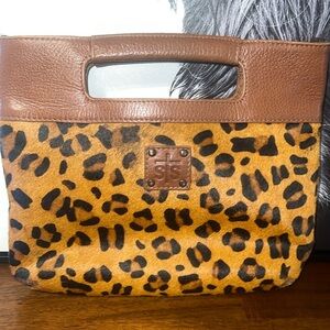 STS Ranch leather cheetah Hyde  purse
